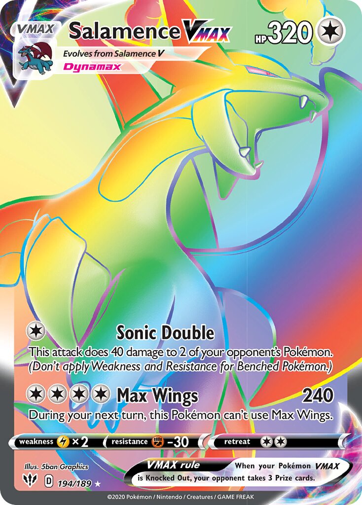 Salamence VMAX 194/201 — Darkness Ablaze (English Pokémon TCG card)