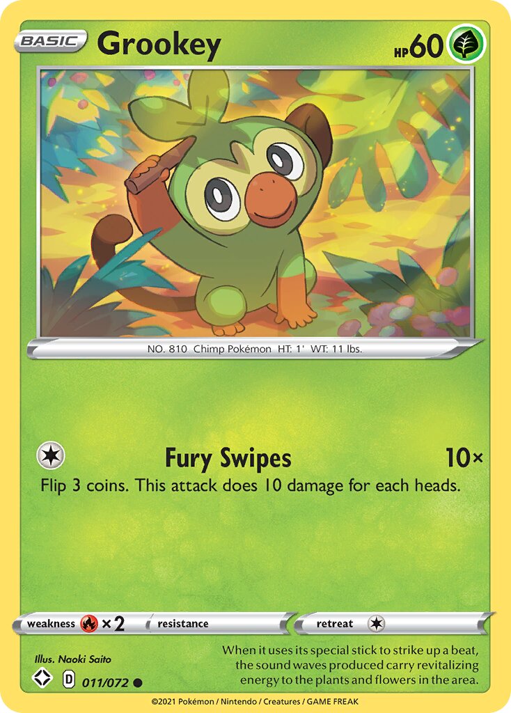 Grookey 011/195 — Shining Fates (English Pokémon TCG card)
