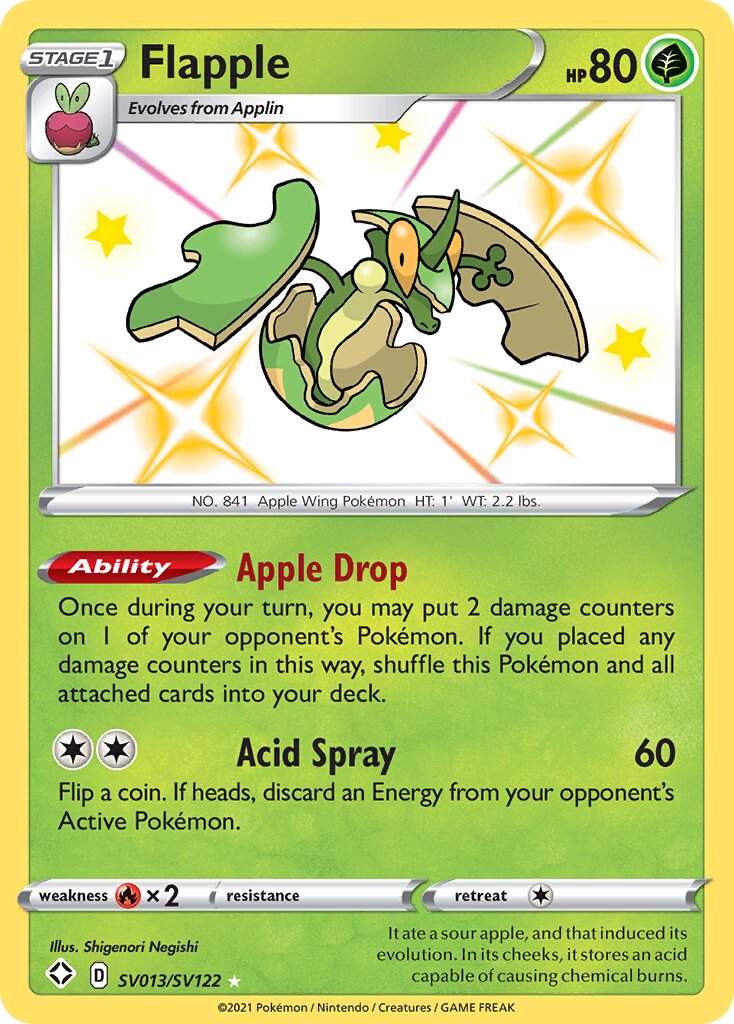 Flapple 013/195 — Shining Fates (English Pokémon TCG card)