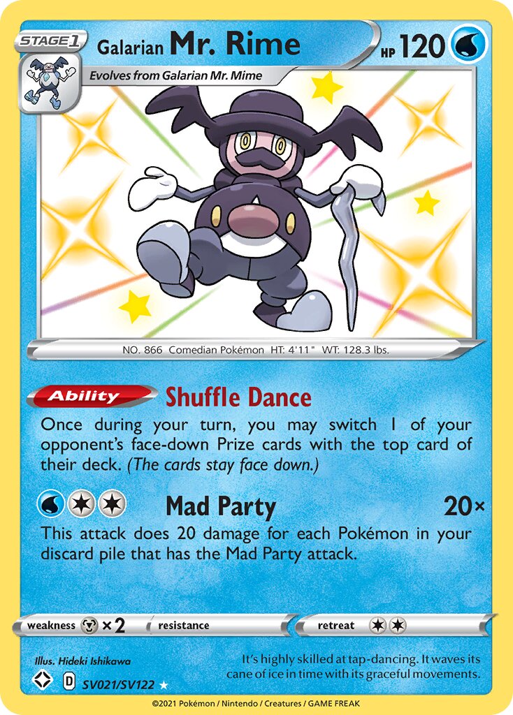 Galarian Mr. Rime 021/195 — Shining Fates (English Pokémon TCG card)
