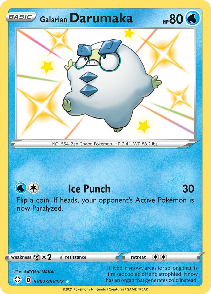 Galarian Darumaka 023/195 — Shining Fates (English Pokémon TCG card)