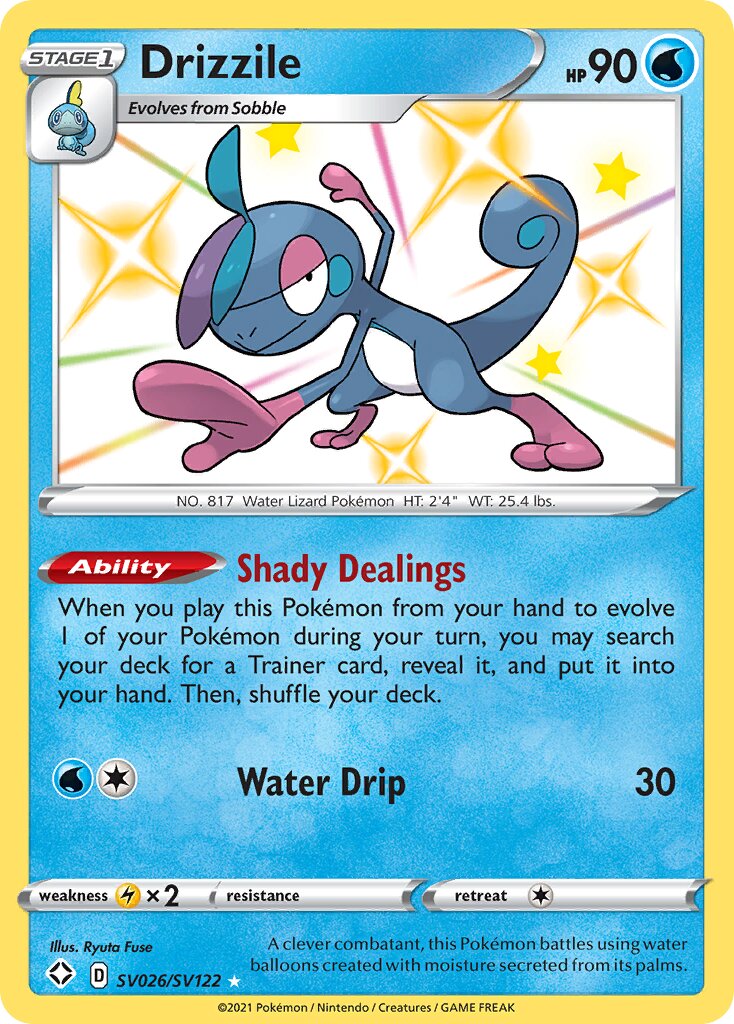 Drizzile 026/195 — Shining Fates (English Pokémon TCG card)