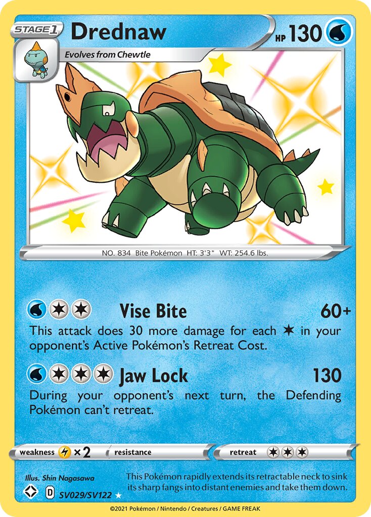 Drednaw 029/195 — Shining Fates (English Pokémon TCG card)