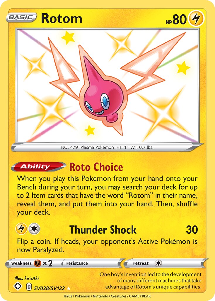 Rotom 038/195 — Shining Fates (English Pokémon TCG card)