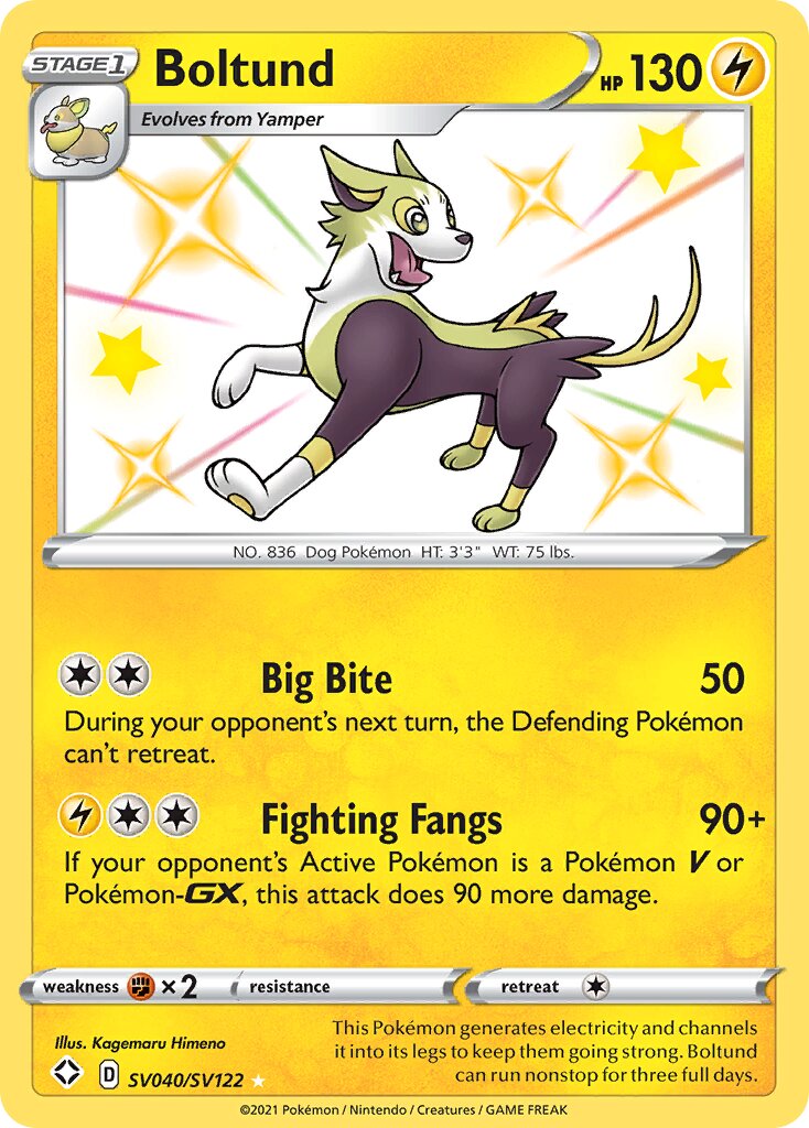 Boltund 040/195 — Shining Fates (English Pokémon TCG card)