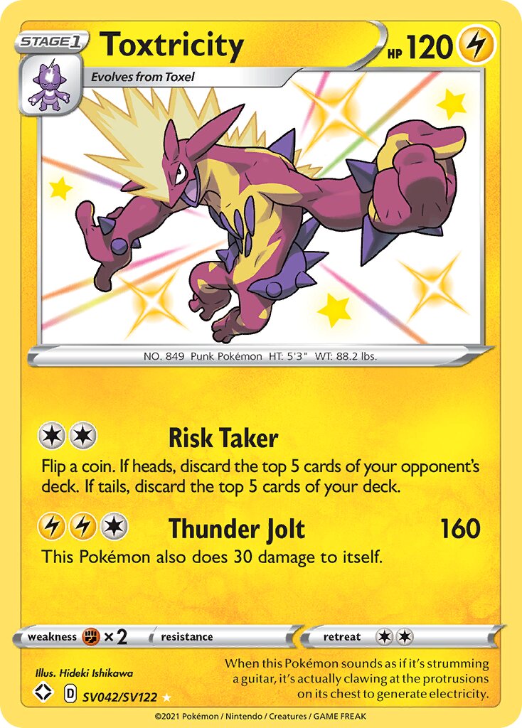 Toxtricity 042/195 — Shining Fates (English Pokémon TCG card)