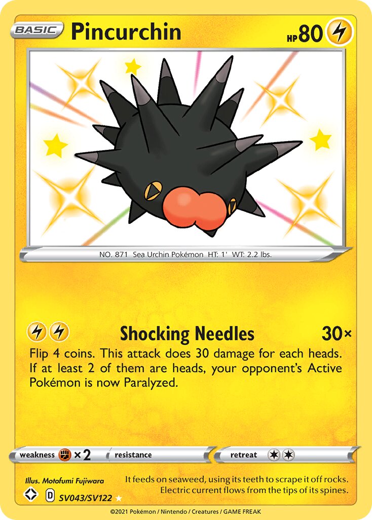 Pincurchin 043/195 — Shining Fates (English Pokémon TCG card)