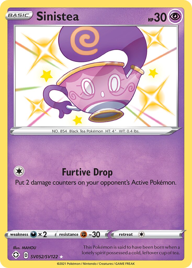 Sinistea 052/195 — Shining Fates (English Pokémon TCG card)