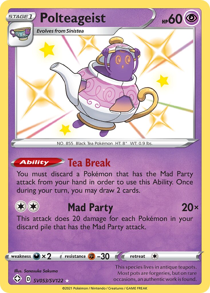 Polteageist 053/195 — Shining Fates (English Pokémon TCG card)