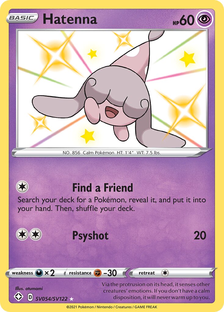 Hatenna 054/195 — Shining Fates (English Pokémon TCG card)