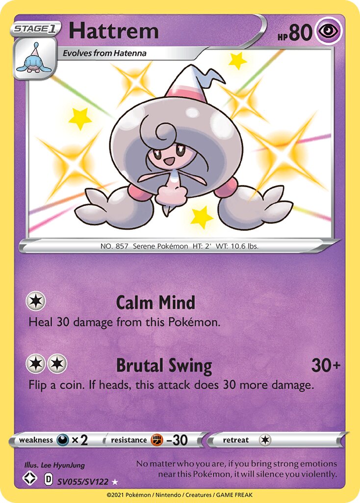 Hattrem 055/195 — Shining Fates (English Pokémon TCG card)
