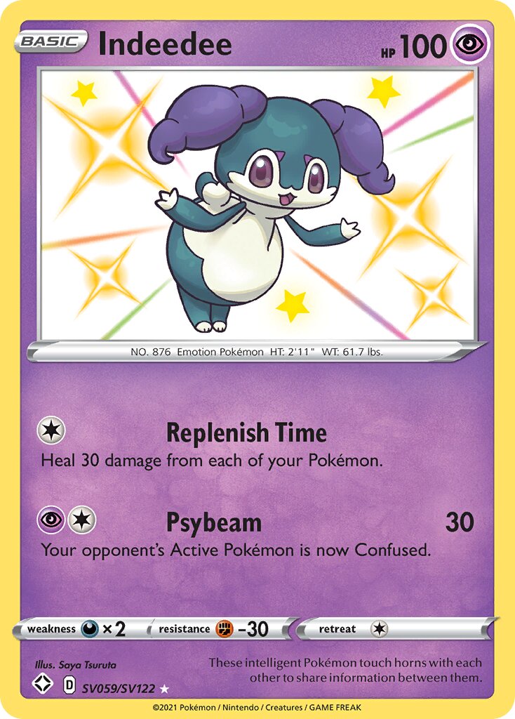 Indeedee 059/195 — Shining Fates (English Pokémon TCG card)