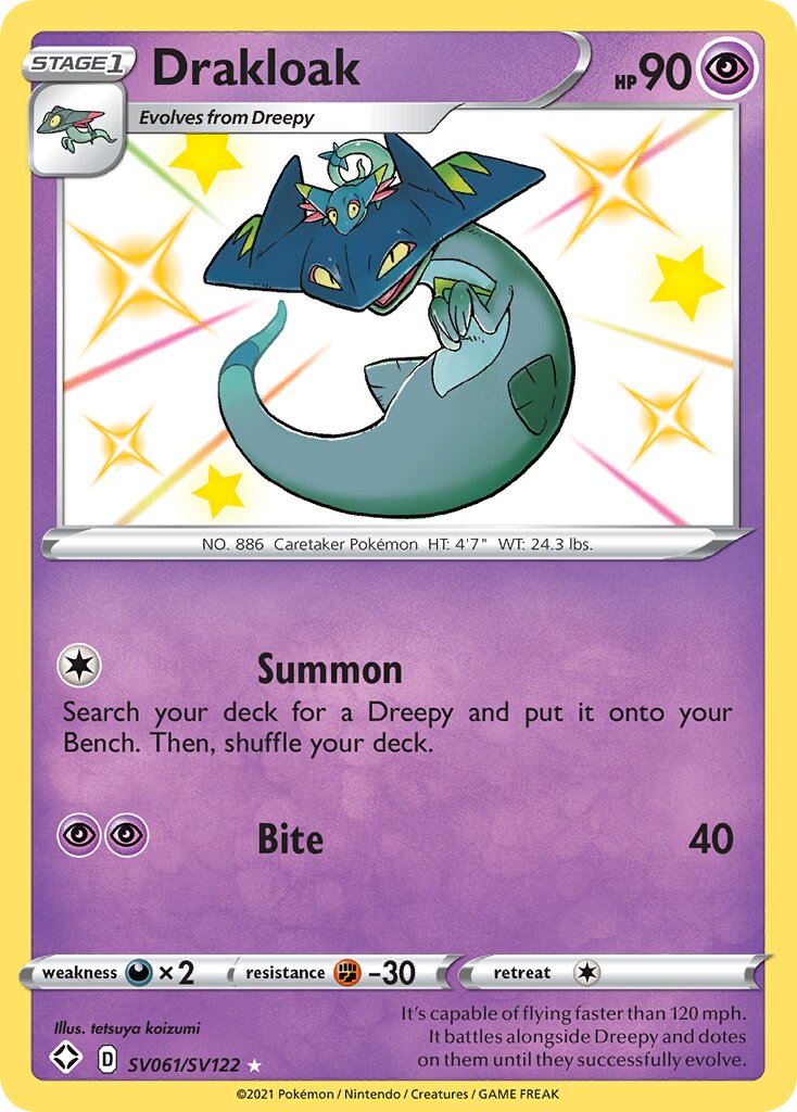Drakloak 061/195 — Shining Fates (English Pokémon TCG card)