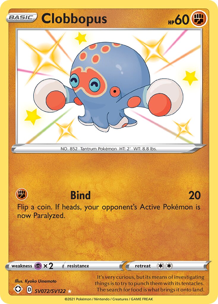 Clobbopus 072/195 — Shining Fates (English Pokémon TCG card)