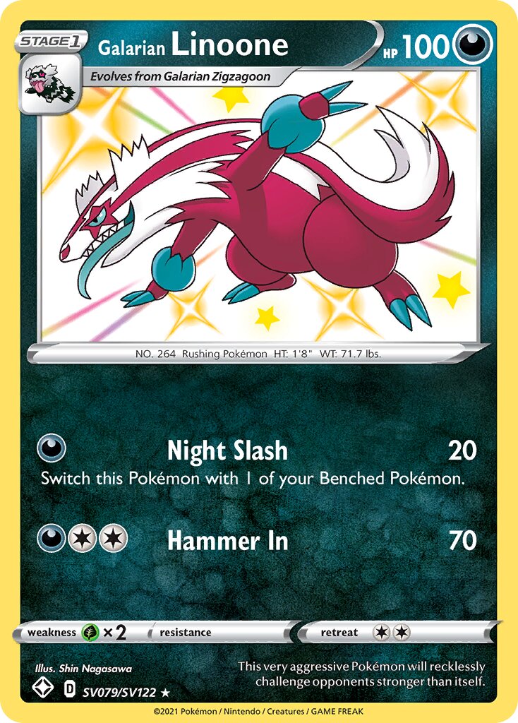 Galarian Linoone 079/195 — Shining Fates (English Pokémon TCG card)