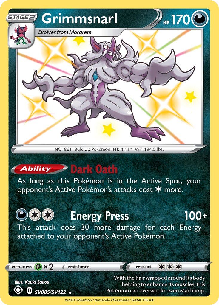 Grimmsnarl 085/195 — Shining Fates (English Pokémon TCG card)