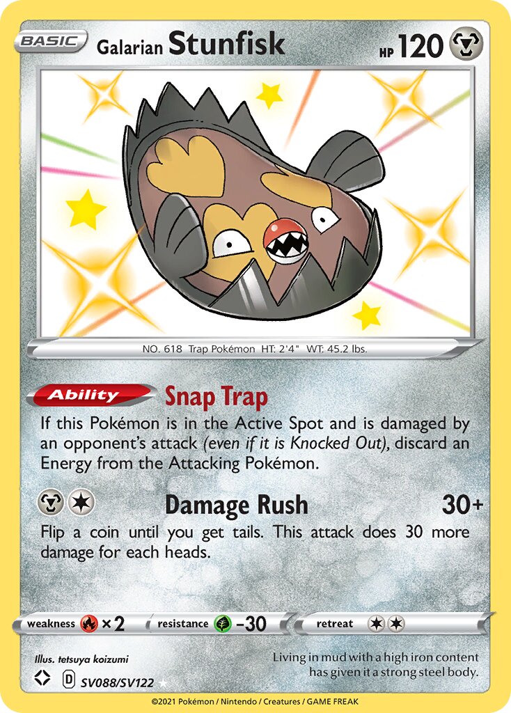 Galarian Stunfisk 088/195 — Shining Fates (English Pokémon TCG card)