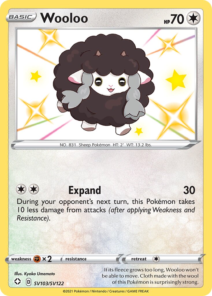 Wooloo 103/195 — Shining Fates (English Pokémon TCG card)