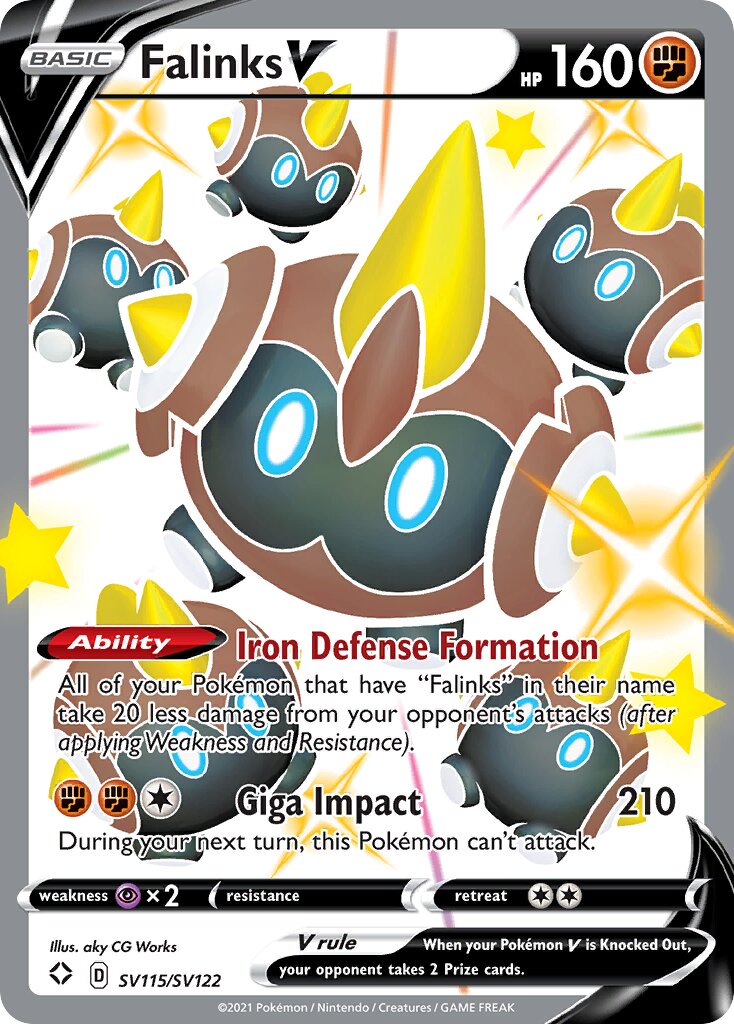 Falinks V 115/195 — Shining Fates (English Pokémon TCG card)