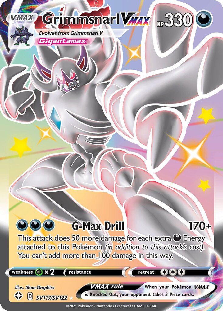 Grimmsnarl VMAX 117/195 — Shining Fates (English Pokémon TCG card)