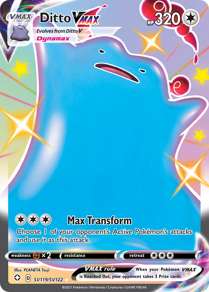 Ditto VMAX 119/195 — Shining Fates (English Pokémon TCG card)