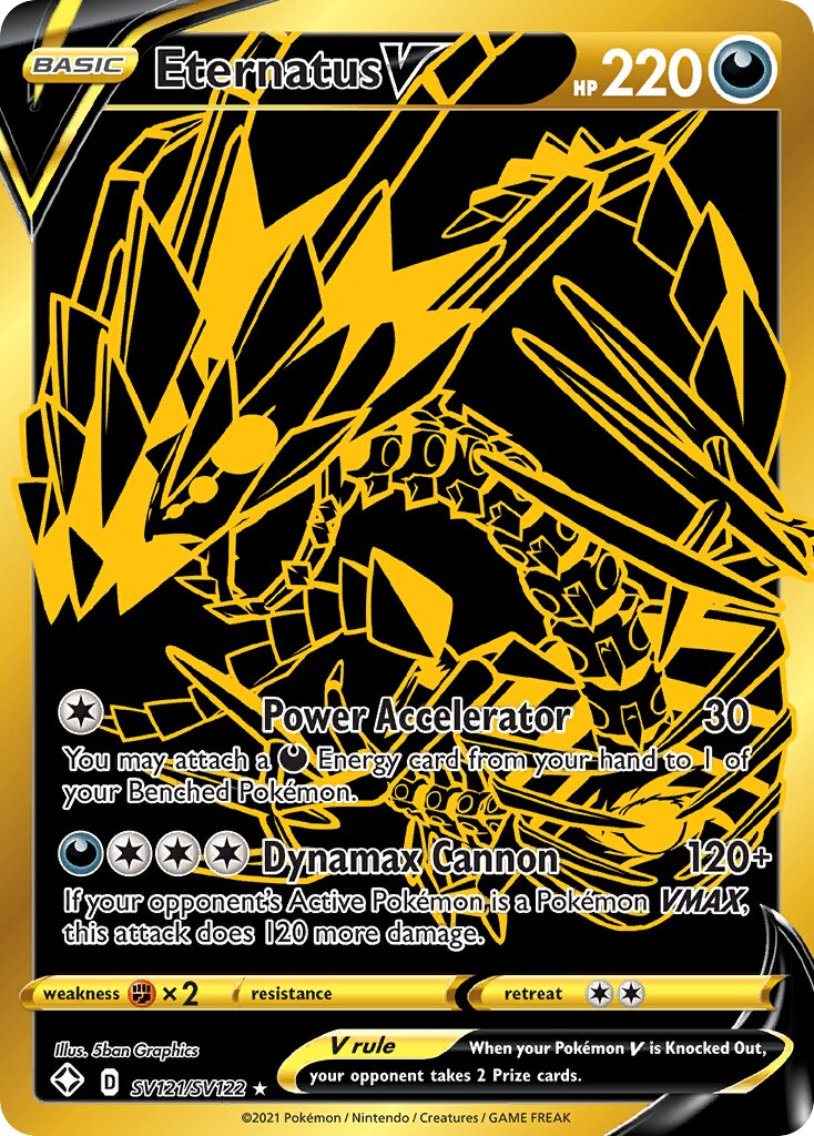 Eternatus V 121/195 — Shining Fates (English Pokémon TCG card)