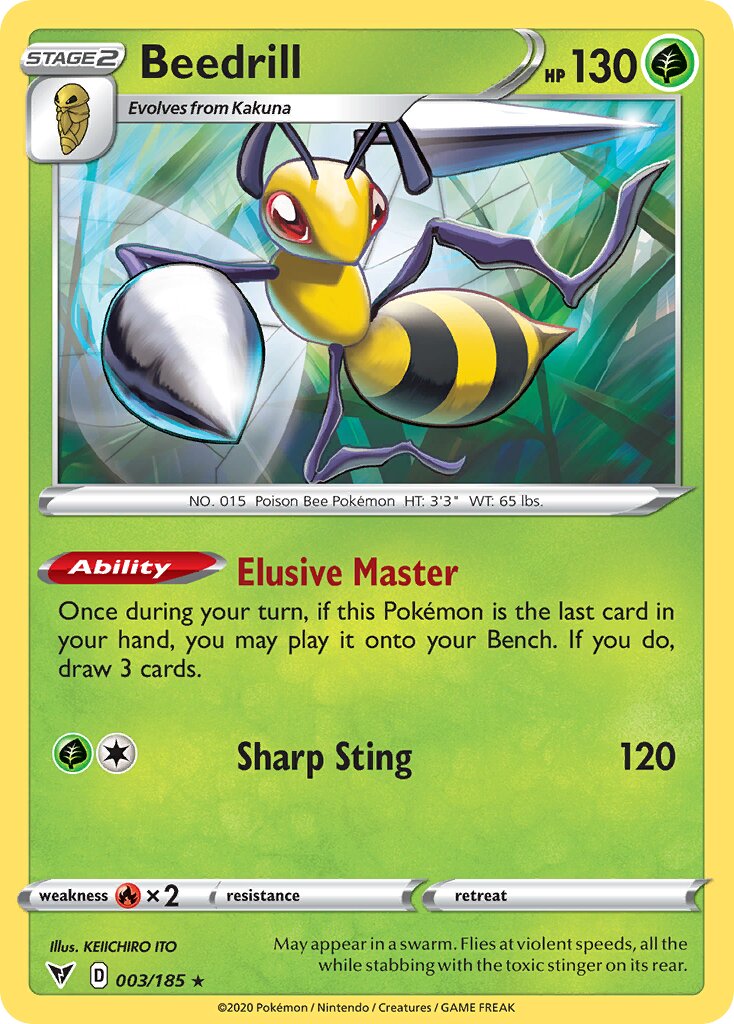 Beedrill 003/203 — Vivid Voltage (English Pokémon TCG card)