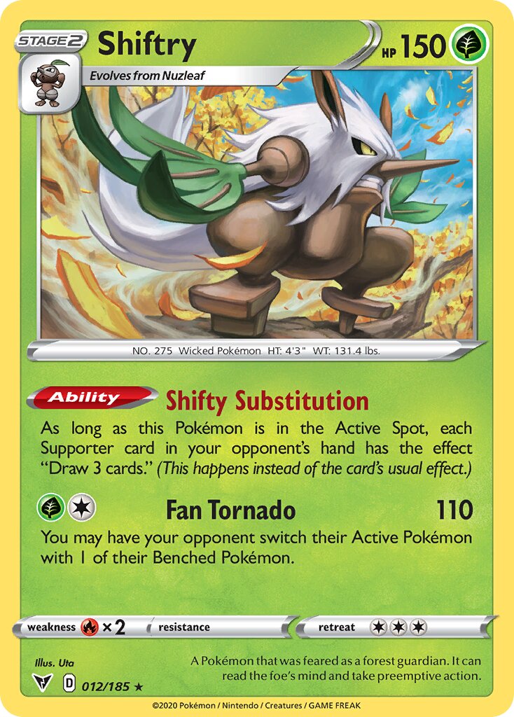 Shiftry 012/203 — Vivid Voltage (English Pokémon TCG card)