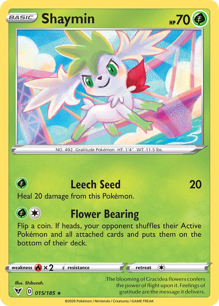 Shaymin 015/203 — Vivid Voltage (English Pokémon TCG card)