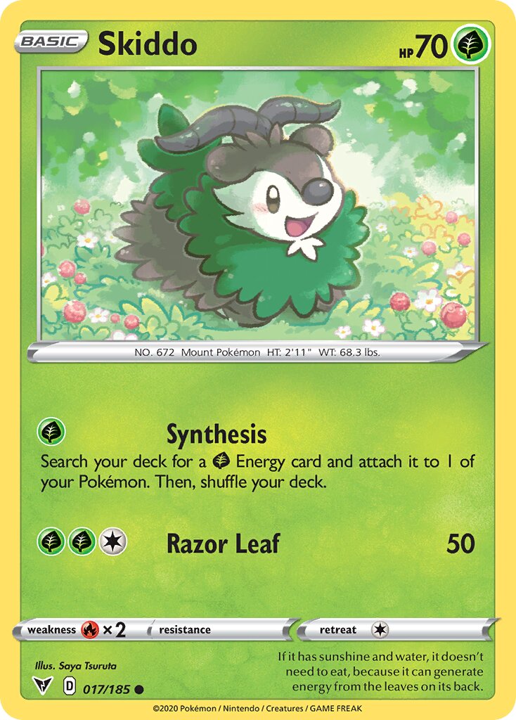 Skiddo 017/203 — Vivid Voltage (English Pokémon TCG card)