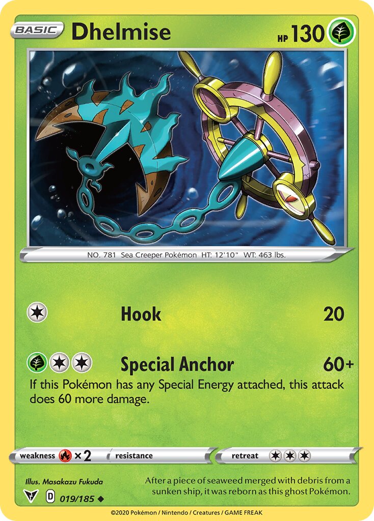 Dhelmise 019/203 — Vivid Voltage (English Pokémon TCG card)