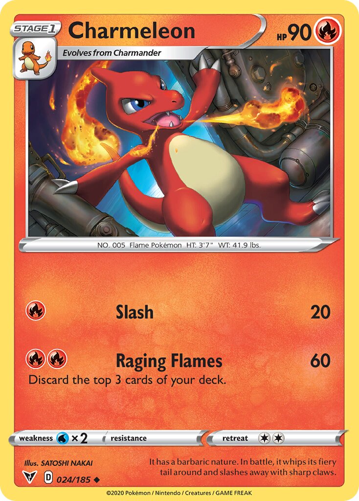 Charmeleon 024/203 — Vivid Voltage (English Pokémon TCG card)