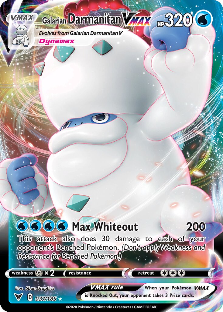Galarian Darmanitan VMAX 037/203 — Vivid Voltage (English Pokémon TCG card)