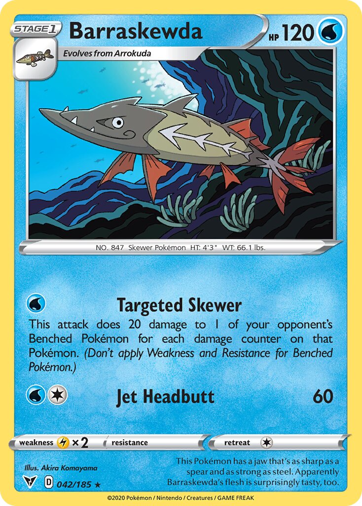 Barraskewda 042/203 — Vivid Voltage (English Pokémon TCG card)