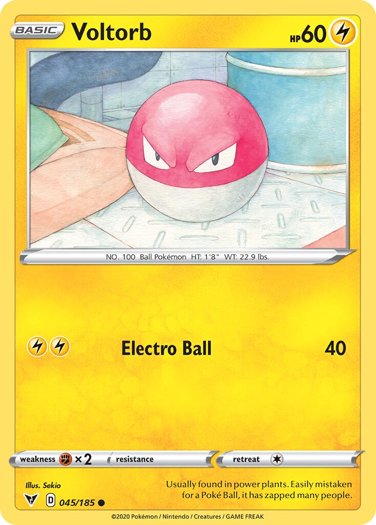 Voltorb 045/203 — Vivid Voltage (English Pokémon TCG card)