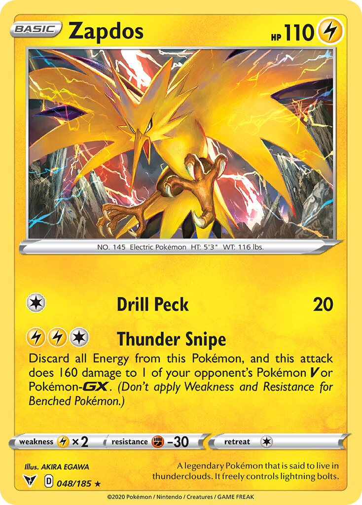 Zapdos 048/203 — Vivid Voltage (English Pokémon TCG card)