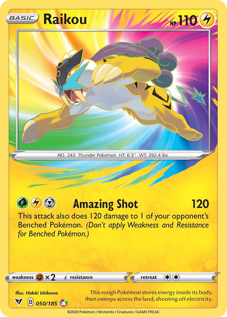 Raikou 050/203 — Vivid Voltage (English Pokémon TCG card)
