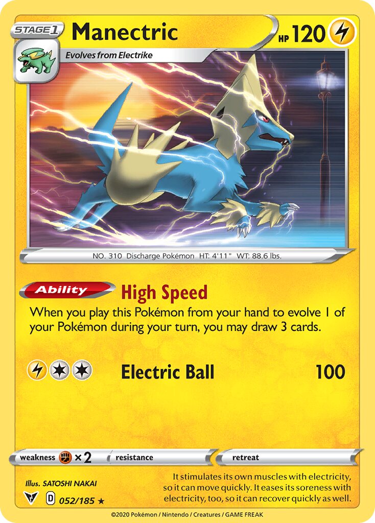 Manectric 052/203 — Vivid Voltage (English Pokémon TCG card)