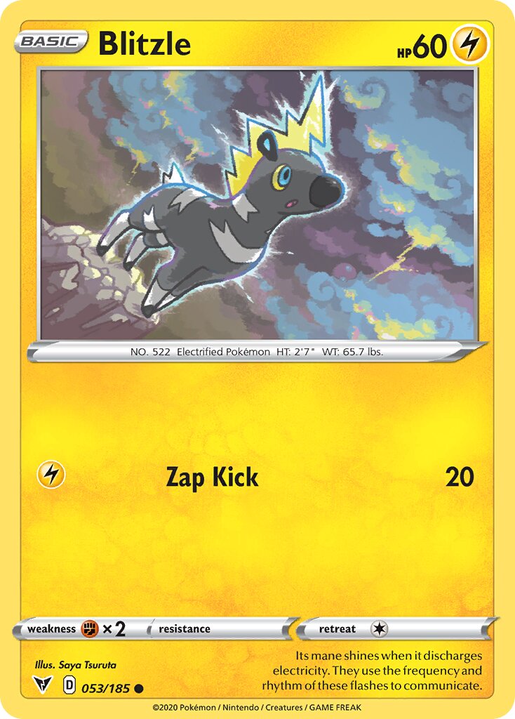 Blitzle 053/203 — Vivid Voltage (English Pokémon TCG card)