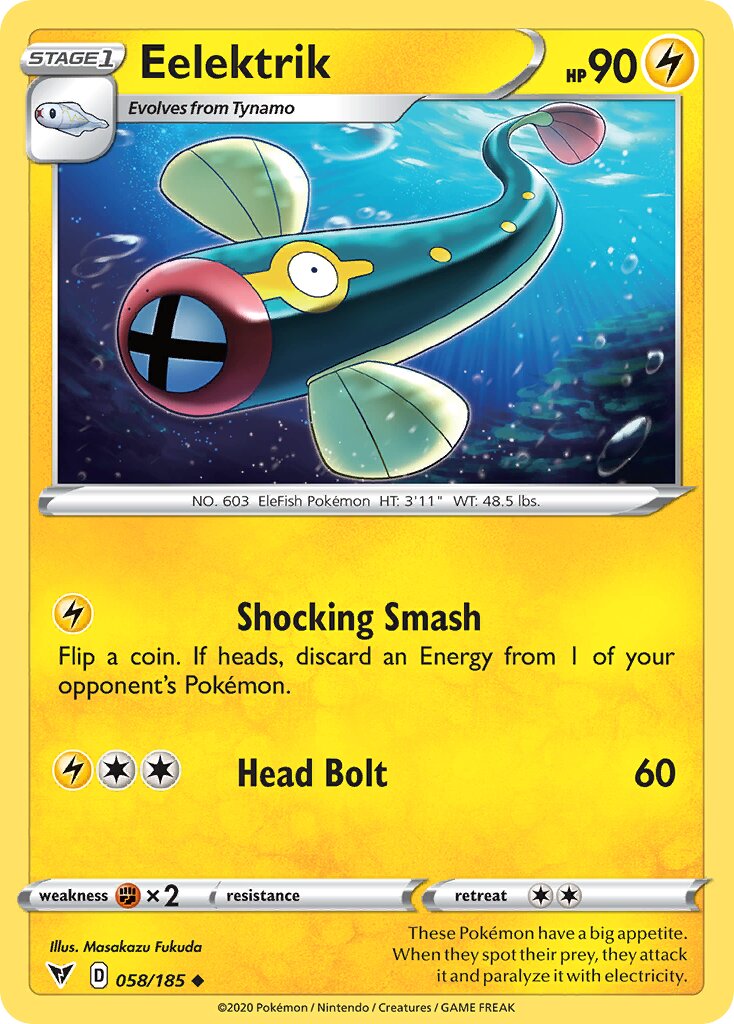 Eelektrik 058/203 — Vivid Voltage (English Pokémon TCG card)