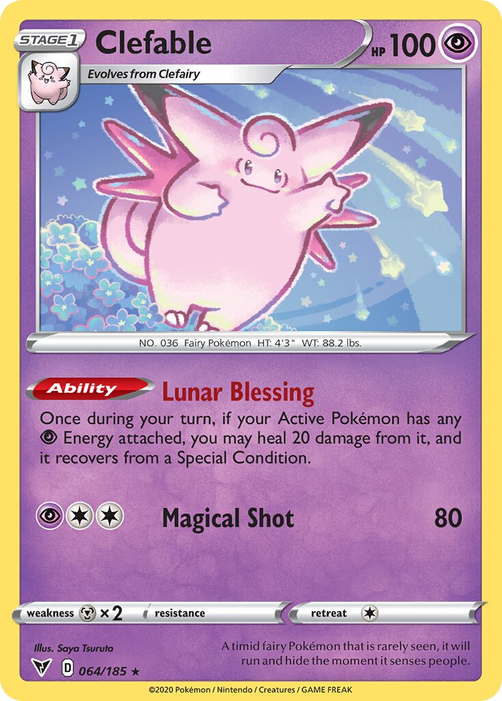 Clefable 064/203 — Vivid Voltage (English Pokémon TCG card)