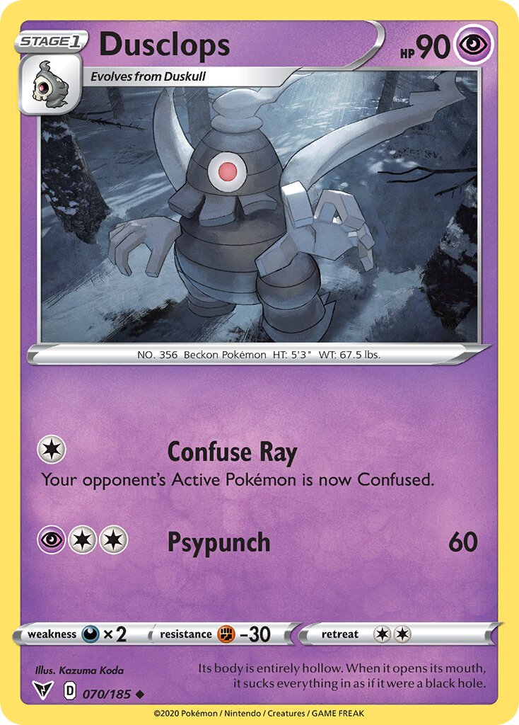 Dusclops 070/203 — Vivid Voltage (English Pokémon TCG card)