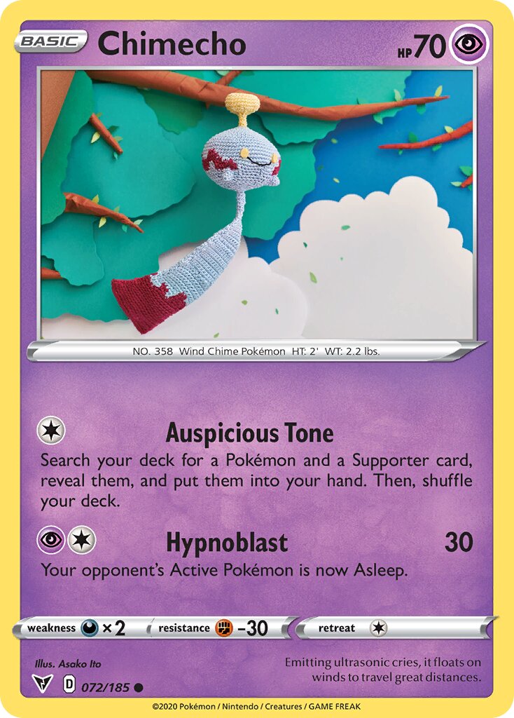 Chimecho 072/203 — Vivid Voltage (English Pokémon TCG card)