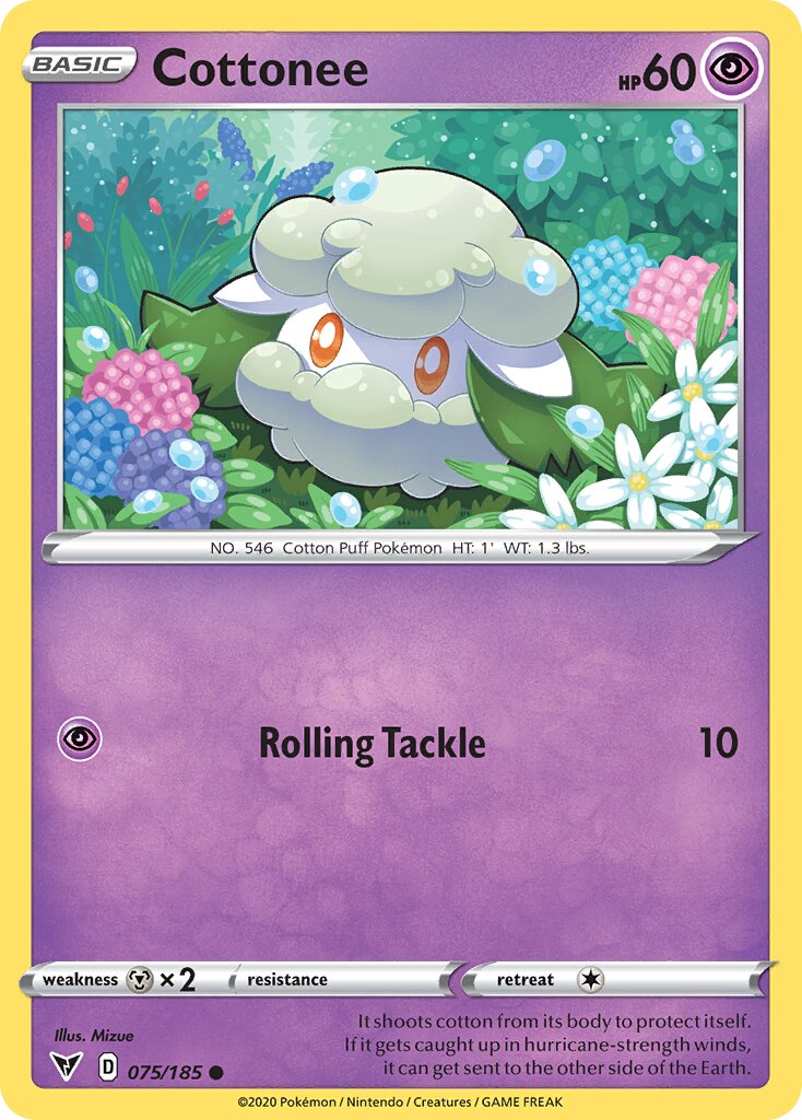 Cottonee 075/203 — Vivid Voltage (English Pokémon TCG card)