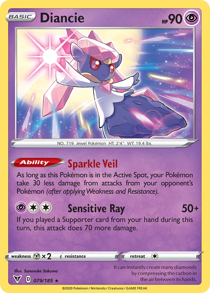 Diancie 079/203 — Vivid Voltage (English Pokémon TCG card)