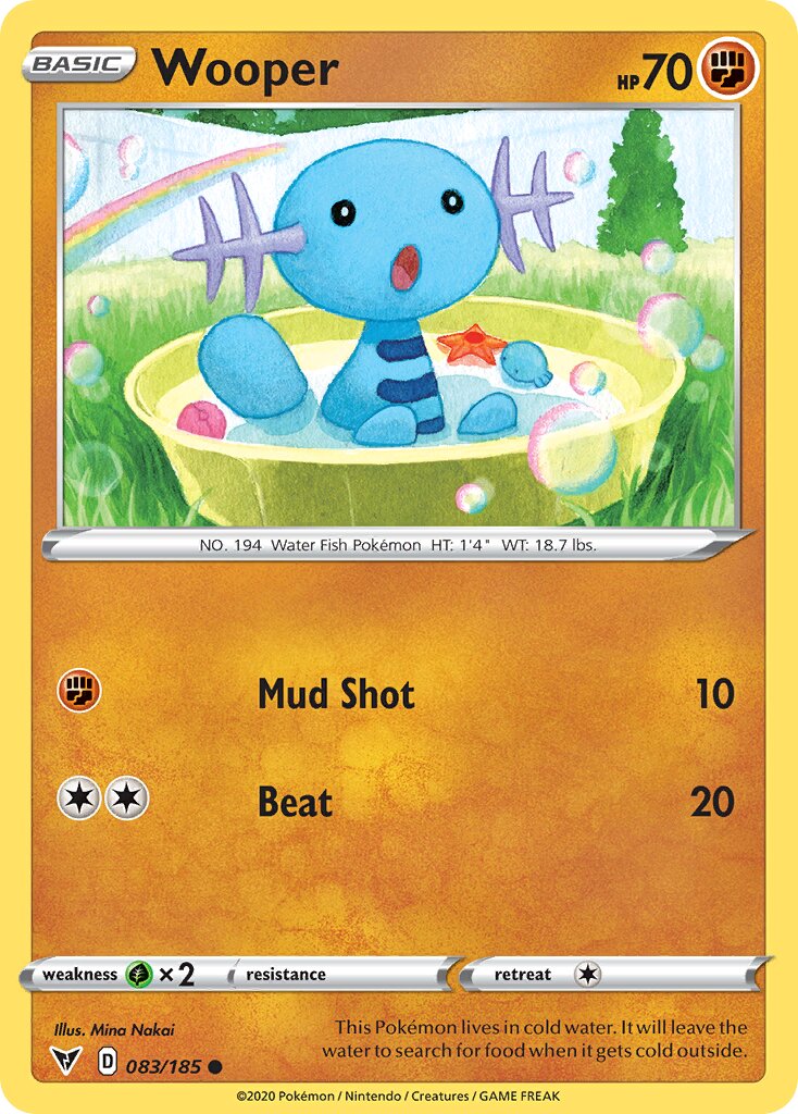 Wooper 083/203 — Vivid Voltage (English Pokémon TCG card)