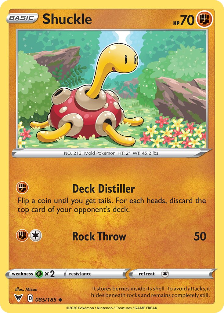 Shuckle 085/203 — Vivid Voltage (English Pokémon TCG card)