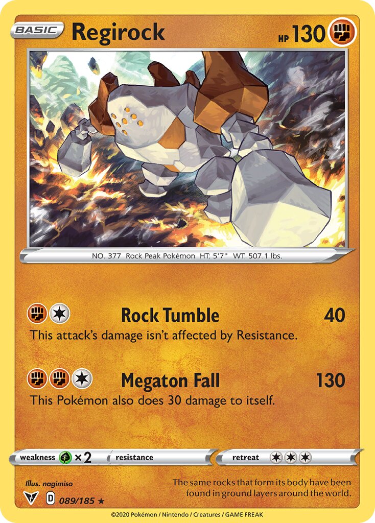 Regirock 089/203 — Vivid Voltage (English Pokémon TCG card)
