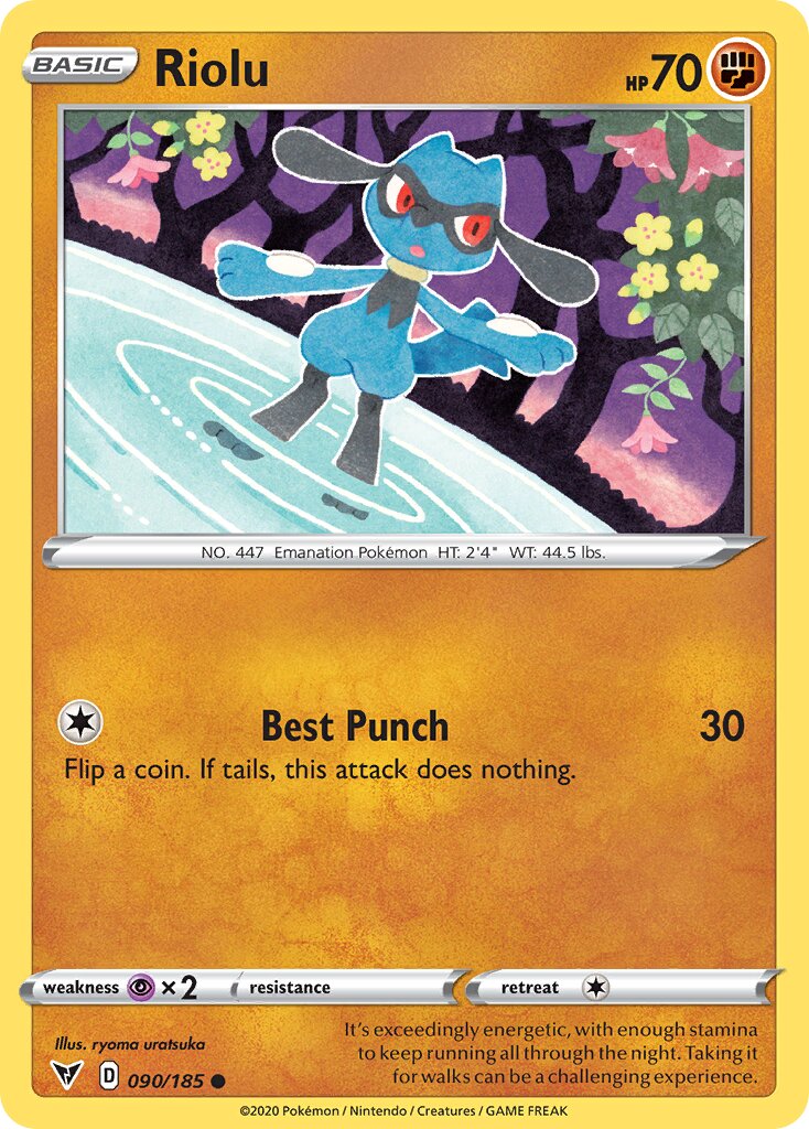 Riolu 090/203 — Vivid Voltage (English Pokémon TCG card)