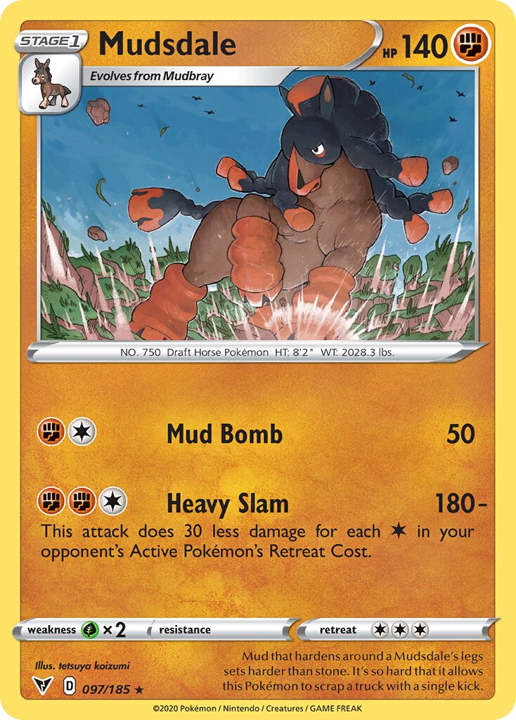 Mudsdale 097/203 — Vivid Voltage (English Pokémon TCG card)